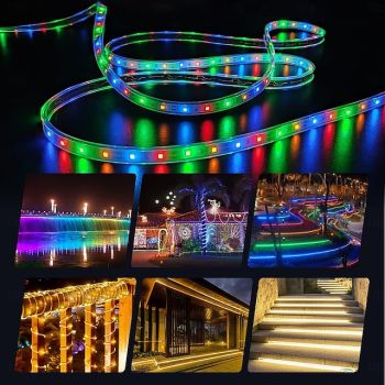 1pc Outdoor Solar Strip Light, Waterproof LED Strip 7M-300LED Summer Light Illuminates Your Courtyard Garden Path
