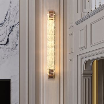 Crystal Indoor Wall Lights LED Nordic Style Living Room Shops Cafes Steel Warm White Wall Light 110-240V