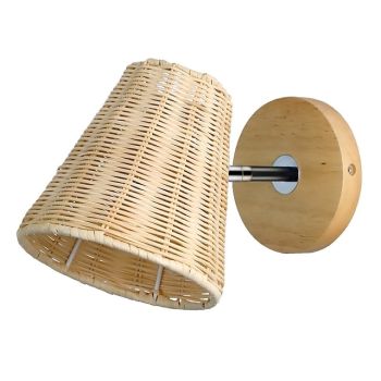 Indoor Wall Light Rattan Living Room Bedroom Metal Wall Lights 3000K E26 Wall Light Fixtures for Bedroom Bathroom