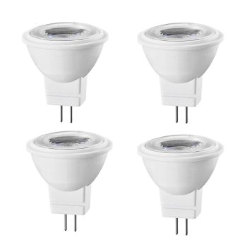 4PCS MR11 Gu4.0 Bi-pin LED Light Bulb 3W Spotlights 300lm for Landscape Light Recessed Track Light 30W Halogen Equivalent AC/DC12V