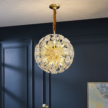 LED Pendant Light 40 cm Lantern Design Chandelier Metal Electroplated Modern 220-240V