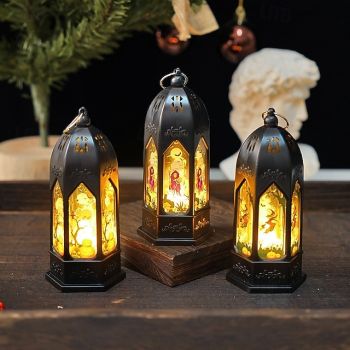 1 Pc 12.4CM Halloween LED Electronic Candle Light Wind Light Indoor and Outdoor Restaurant Party Halloween Festival Decoration Night Light LR1130 * 3 Battery