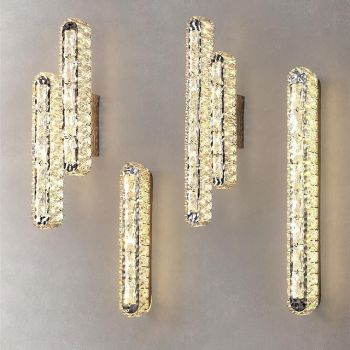 LED Indoor Wall Lights 3-Color Light 5/11cm Luxury Creative Ceystal Wall Lamp Modern Nordic Style Living Room TV Backdrop Lamp Simple Minimalist Bedroom Bedside Lamp 110-240V