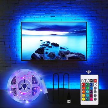 TV LED Lights are Suitable for TVs Ranging From 21 to 95 feet  LED Backlighting is Suitable for TV Home Theater Environmental Lighting Game Decoration Room Decoration Flexible Design and USB Powered TV Lights