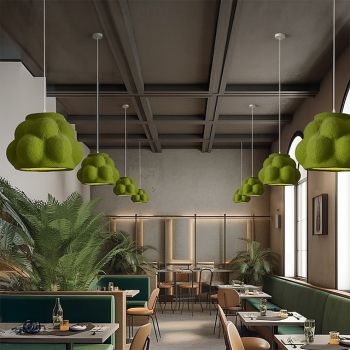 Cloud Wabi Sabi Pendant Light, 28cm Height, Warm White White Light, E26 E27, Adjustable Chain