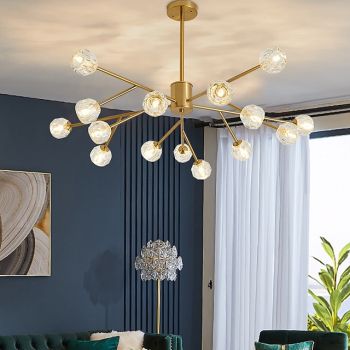 100 cm Glod Chandelier Sputnik Design Pendant Light Nordic Style Artistic Industrial Painted Finishes 110-120V 220-240V
