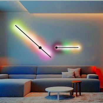 RGB Dimmable Wall Lights Strip Design LED Indoor Wall Lamps with Remote Control 60/80/100cm Colourful Colour Changing Light Column, Mood Light for Bedroom 110-240V