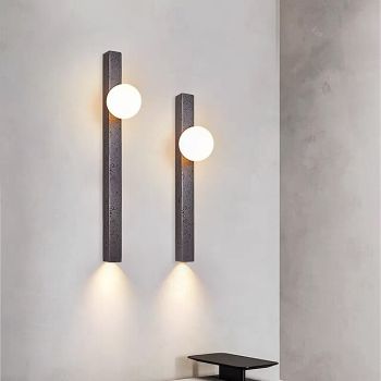 ED Wall Sconce Lamp Stone Indoor Minimalist Linear Strip Wall Mount Light Long Home Decor Lighting Fixture, Indoor Wall Wash Lights for Living Room Bedroom