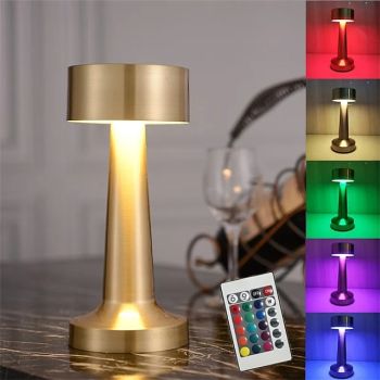 USB 16 Color USB Charging Touch Metal Desk Lamp Modern Minimalist Style Bar Bedroom Living Room Decoration Desk Lamp