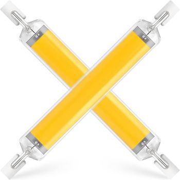 78mm  R7S LED Bulbs 5/10W 50W/70W Halogen Enquivalent Double Ended J Base  360Beam Angle 220V Dimmable 3000K Warm White/6000W White for Landscape Light  (2Pcs)