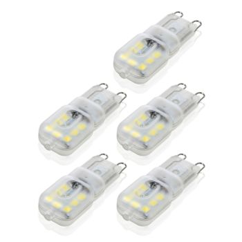 5pcs 2W LED Bi-pin Lights Bulbs 400lm G9 14LED Beads SMD 2835 Bulb Replacement Warm Cold White 360 Degree Beam Angle 220V