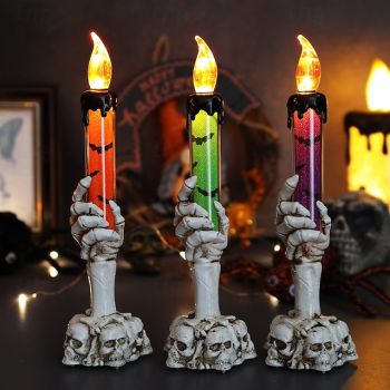 1 Pc 21.5cm Halloween Ghost Hand LED Electronic Candle Decorative Light Indoor Restaurant Party Decoration Light Decoration Light