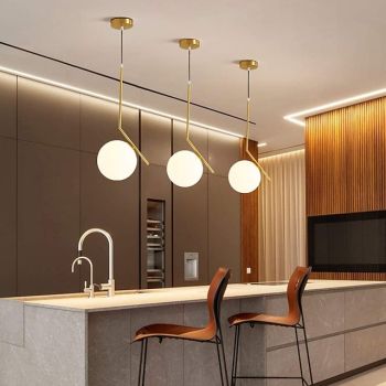1-Light 20 cm Mini Style Pendant Light Metal Glass Globe Electroplated Modern Contemporary 110-120V / 220-240V