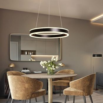 2-Light LED Pendant Light Metal Acrylic Circle Painted Finishes Modern Contemporary 110-120V 220-240V