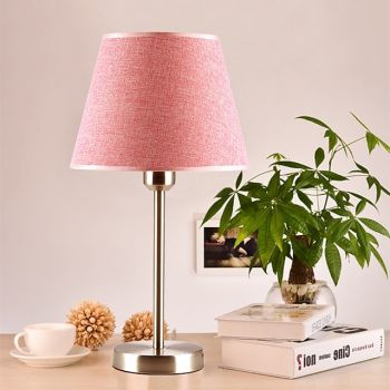 LED Bedside lamps Simple Nordic Style For Living Room Study Room Office Metal Pink