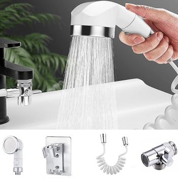 Wall Mounted Shower Faucet Set Bathroom Bathtub Shower Hand Held Spray Mixer Handheld Washing Basin Faucet Shower Head Unbeatable Price