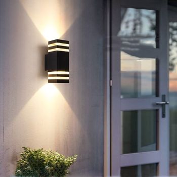 1 Head 2 Heads Outdoor Waterproof LED Wall Light Aluminum Alloy Material and Various Styles Modern Villa Courtyard Wall Lamp