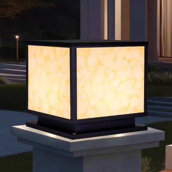 Outdoor Post Lamp Aluminum LED Pillar Post Lantern Column Light Fixture for Yard Entrance Garden 110-240V