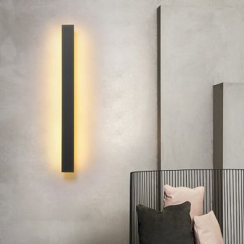 LED Wall Lights Indoor Modern Metal Strip Sconces Mirror Lighting Warm Cold White 3000/6000K 1500lm Acrylic Bedroom Wall Fixture