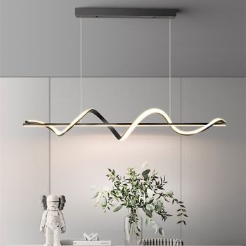 100 cm Pendant Light LED Metal Artistic Style Modern Restaurant Lamp Nordic Style Creative Design Spiral Chandelier