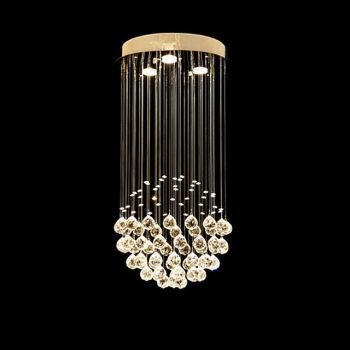 3-Light 30cm(11.81 Inch) Crystal LED Chandelier Gold Pendant Light Metal Electroplated Modern Contemporary 110-120V 220-240V GU10