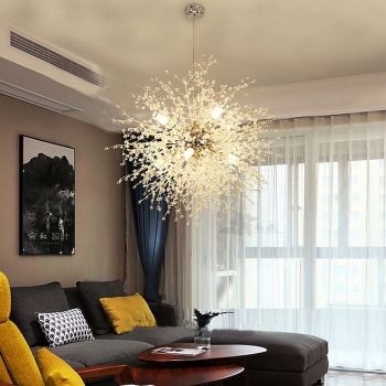 12 Bulbs 70 cm Mini Style / Eye Protection / Creative Chandelier Metal Circle Chrome / Electroplated Modern 110-120V / 220-240V