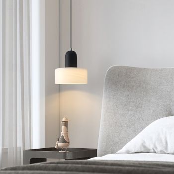 Modern Nordic Pendant Light: White Glass Shade, Ideal for Kitchen Island & Bedroom