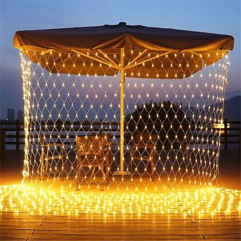 Christmas Net Lights Connectable 6M*4M  720 LED 8 Modes Low Voltage Mesh Fairy String Lights Net String Christmas Lights for Garden Bushes Wedding Xmas Tree Decorations