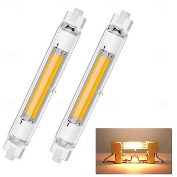 R7S LED Tube Bulbs 220V 78mm 118mm Deep Dimmable Light Bulbs 10W 20W Double Ended Base T3 LED Replacement for Halogen Light 2Pcs