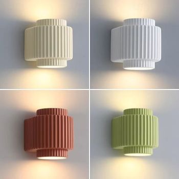 LED Wall Lamps Resin Minimalism Up and Down Wall Sconces Modern Contemporary Style Living Room Bedroom Dining Room Metal Wall Light