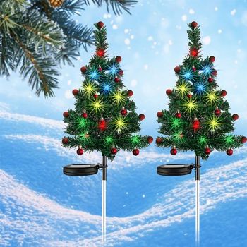 Solar Christmas Tree Light Set Outdoor Decoration Courtyard Garden Corridor Solar Christmas Tree Lawn Light Holiday Party Atmosphere Light