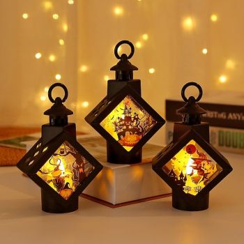 1 PC 13.5CM Halloween LED Candle Wind Light Decoration Halloween Party Supplies Atmosphere Decoration Light Pendant