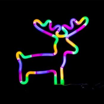 Neon Night Light Deer Shaped AAA Battery Powered USB Powered Christmas Decoration Light