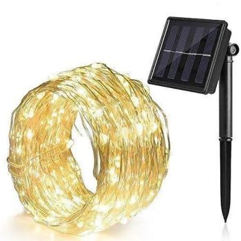 Christmas Tree Solar String Lights, Christmas 24M Warm White LEDs for Christmas Outdoor Decor & Celebrations