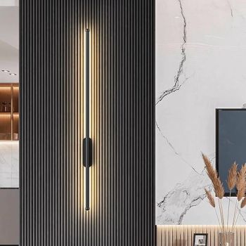 LED Indoor Wall Lights Warm White Modern Minimalist Linear Metal Sconce for Living Room Bedroom 110-240V 80cm Single Head Long Tube