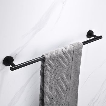Towel Bar for Bathroom,Matte Black Stainless Steel Towel Holder,Wall Mounted Bathroom Towel Rack(40cm~60cm)