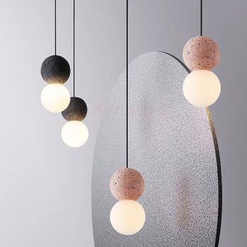 10 cm LED Pendant Lights Globe Design Modern Glass and Terrazzo Globe Painted Finishes 1 Light Creative Nordic Style 220-240V