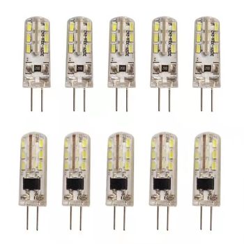 10pcs 20pcs G4 1W LED Bi-pin Lights 120 lm 24 LED Beads 12V 3014SMD 10W 20W Halogen Bulb Equivalent Warm White Cold White RoHS