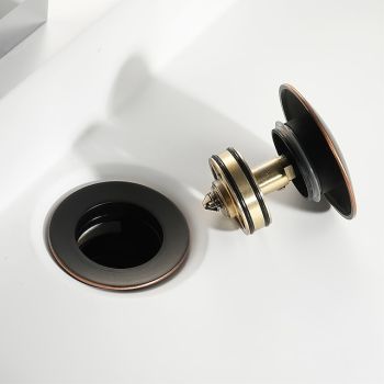 Faucet accessory - Superior Quality - Contemporary Brass Pop-up Water Drain With Overflow - Finish - Oil Rubbed Bronze Bathroom Accessories