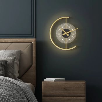 1-Light 41cm Wall Light LED Novelty Clock Design Indoor Wall Lights Nordic Style Living Room Bedroom Bedside Lamp 110-120V 220-240V