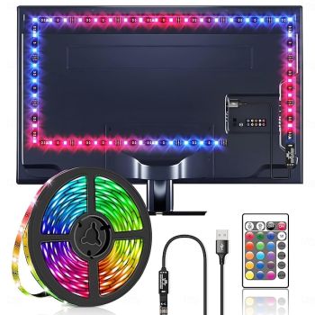LED RGB Strip Light Color Light Bar 1-4 Meter 14-95 inch TV Backlight Tit Including 24 Key IR Controller PC Display Bedroom Game room Home Theater Atmosphere Light