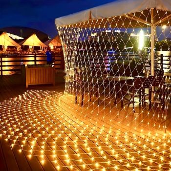 LED Net Mesh Fairy String Light 8*10 6*4M Flexible Window Curtain Holiday Lights for Party Yard Garden Colorful Decoration Lighting 96/200/672/2600 LEDs
