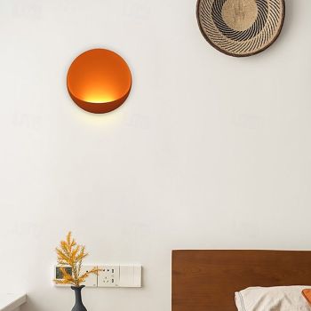 Modern Minimalist Round Aluminum LED Wall Sconce Lamp Indoor Modern Indoor Wall Lights Bedroom Metal Wall Light 110-240V 10W