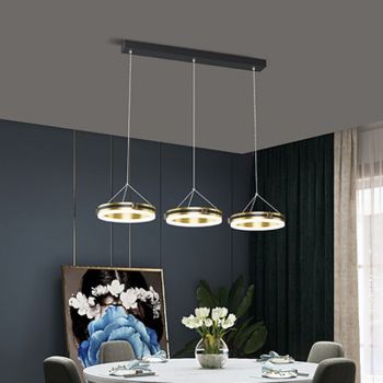 LED Pendant Light Three Head Dining Room Lamp LED Light Luxury Fashion Long Table Chandelier Simple Modern Bar Club Lamp Dining Room Kitchen 72cm