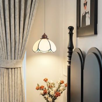 Vintage Classic Pendant Light, Metal Glass Material, 20cm Height, Warm White/White Light, E26 E27, Adjustable Chain