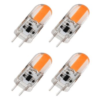 4pcs LED Bi-pin Lights GY6.35 Silica Gel Spotlight 5W 500 lm Light Bulb  COB Energy Saving and Environmental Protection Crystal Chandelier Light Source Warm White White  AC/DC12 V