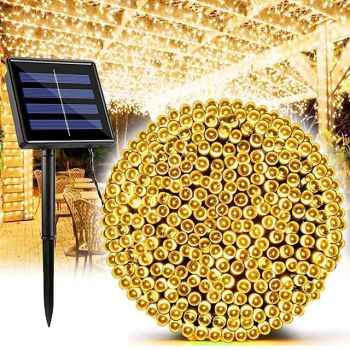 Outdoor Solar LED String Lights 10/20/30/50/100m Waterproof Christmas String Lights Festive Lighting Outdoor Tree Lights Wedding Party Christmas Tree Garden Outdoor Flower Street House Decoration