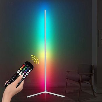 Corner Floor Lamp 1 Pack, RGB LED Corner Lamp with Remote Control Color Changing Ambience Light with 16 Million DIY Color Changing for Bedroom Living Room and Game Room