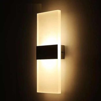 1-Light LED Wall Sconce Indoor Modern Acrylic Light Fixture for Bedroom Bathroom Corridor Stairs 6W Contemporary Wall Lamp