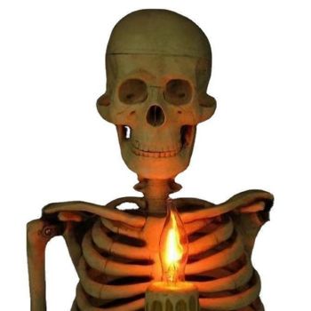 Halloween Skull Photo Frame Candle Lamp Resin Crafts Home Pendant Halloween Party Decoration